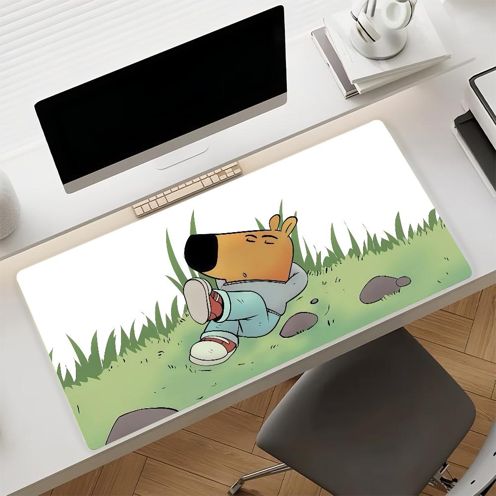 Cute Chill Guy   Mouse Pad Nonslip Rubber Computer Mat Gamer Balance Decoracion Deskmat Laptop Office Large