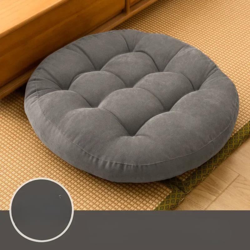 

Напольная круглая подушка для медитации для сидения на полу, однотонная тафтинговая толстая подушка для йоги, подушки для сиденья на балконном стуле 42CM