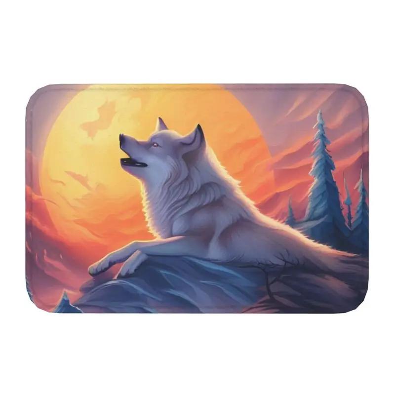 Animal Wolf Front Floor Door Entrance Mat Indoor Kitchen Bathroom Doormat Bedroom Carpet Rug