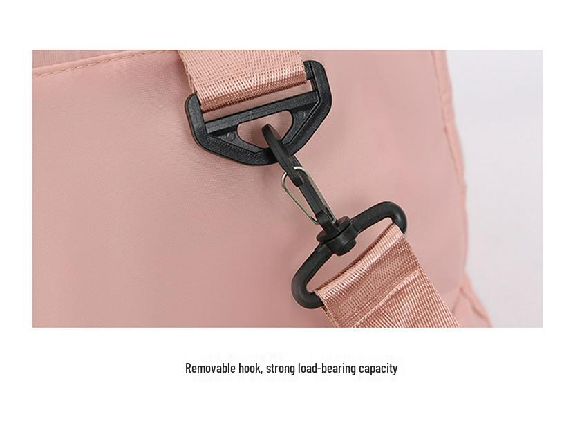 Versatile Canvas Travel and Sports Bag with Wet/Dry Compartments, Large Capacity, Single Shoulder, and Crossbody Features.