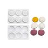 Silicone 6 Holes Mooncake Mold 3D Mung Bean Mold Practical Pastry Mold  for Home