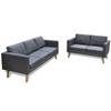 Day and Night - Day and Night 2 and 3 Seater Sofa Set In Dark Grey Fabric