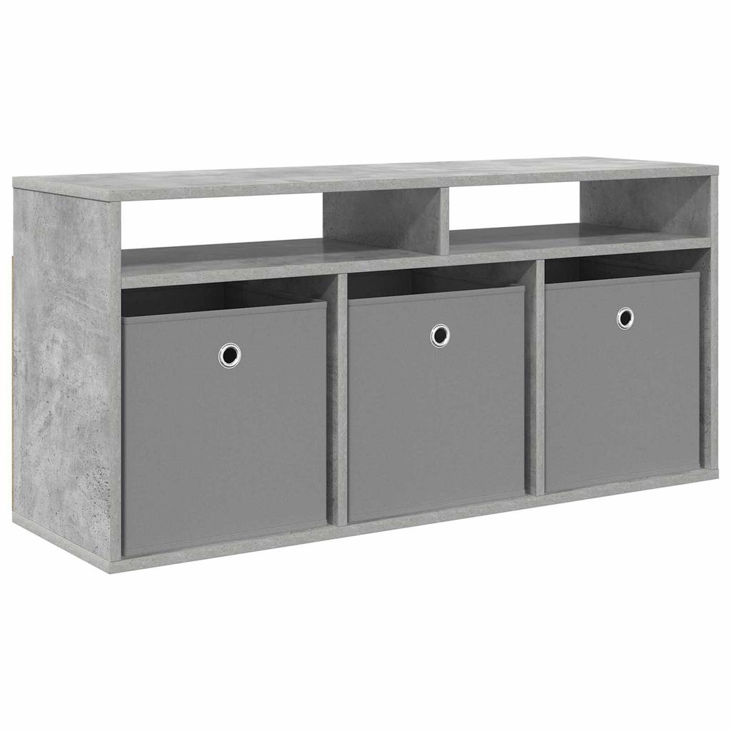 Lowboard with Drawers Concrete Grey 102 x 32 x 48.5 cm