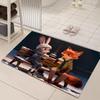 Cartoon Animal City Quick-Dry Non-Slip Bathroom Mat - Stain-Resistant & Water-Absorbent.