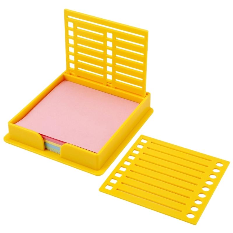 

Practical Sticky Note Organizers Portable for Office Desk with Desktop Organization and Stencil Templates Casual Use жовтий