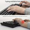 Solid Black Walnut Wrist Rest Anti-Slip Ergonomic Palm Rest Keyboards Space-Saving Durable Design for Office Gaming & Long Typing Sessions 44/36cm