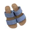 Square head thick heel cool slippers women's summer wear 2025 new cross-strap Roman sandals with skirt temperament sandals