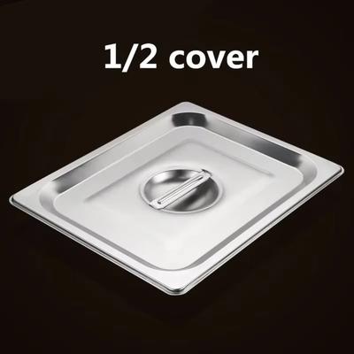 Durable 304 Stainless Steel 1/9 1/6 1/4 1/3 1/2 Food Pan with Lid Thickened GN Pan Easy To Clean Food Container Chafing Buffet