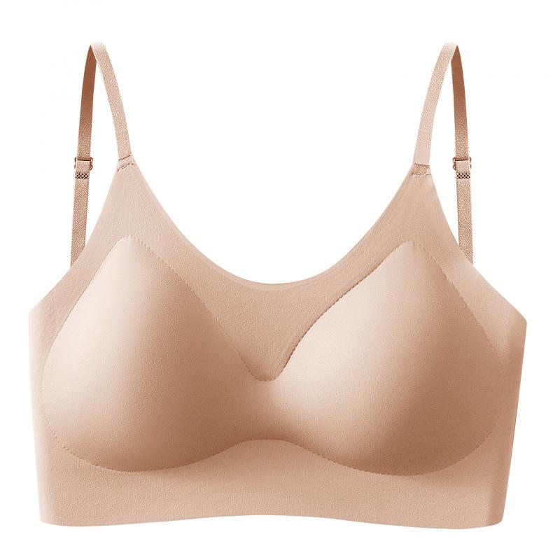 Liquid Foundation Invisible Underwear Women Pull Small Breasts Gather Thin Shoulder Straps Fashionable Women Chest Wrapping Women Seamless Back Bra