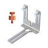 Heavy Duty L Shaped Aluminum Wall Mount Bracket for Level Tool Screw Locking Wear Resistant Design