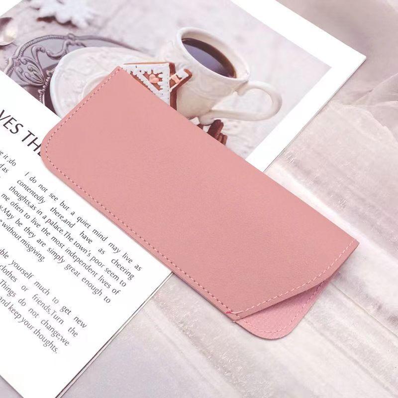 PU Soft Leather Bag Fashionable Eyewear Bag Myopia Eyewear Bag Internet Red For Outdoor Activities Accessory Storage Travel