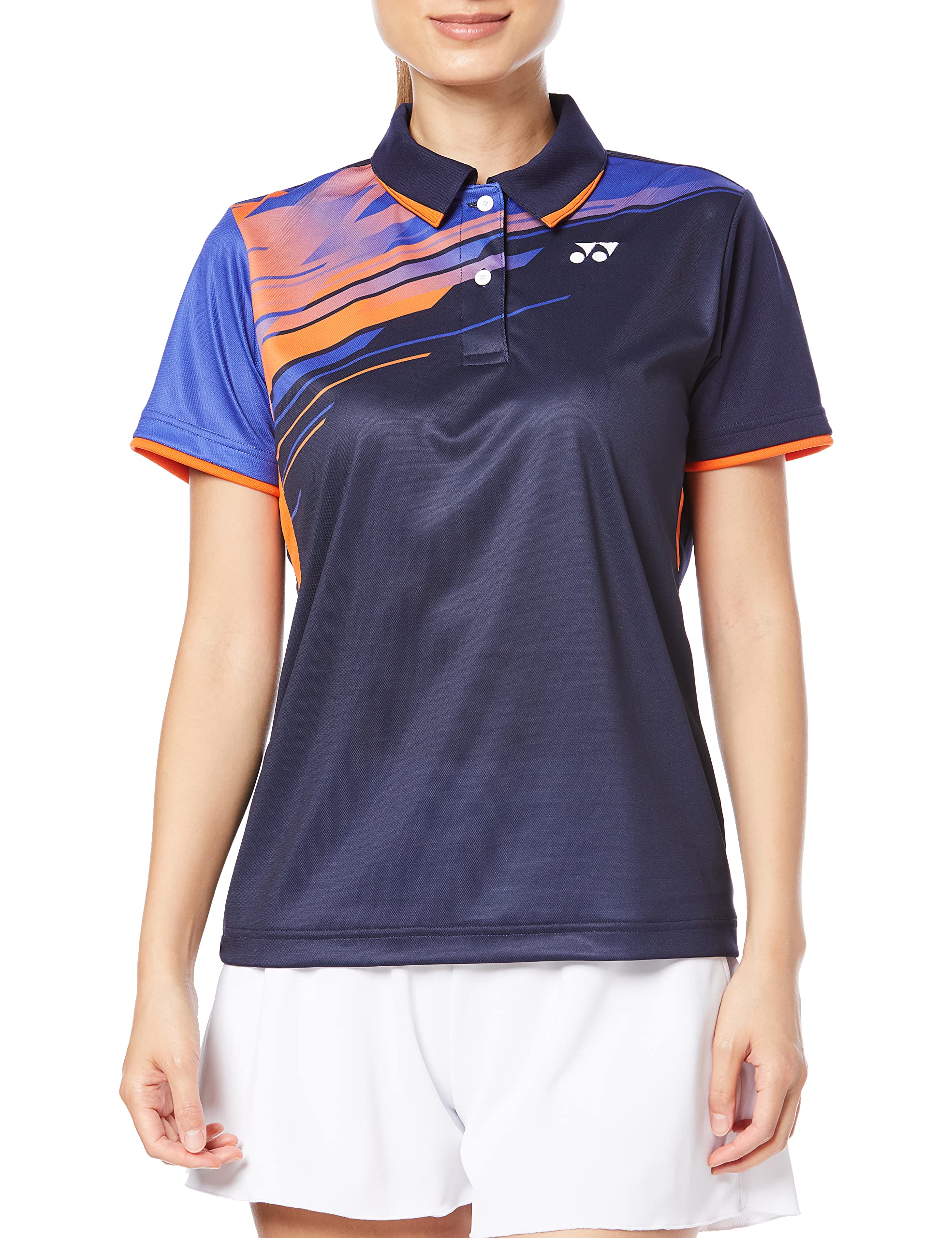 

Yonex Short Sleeve Game Navy Blue XO Women s Shirt, (019)