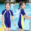 Girls' Quick-Drying One-Piece Swimsuit for Ages 2-11: Fashionable and Professional for Sports and Vacations