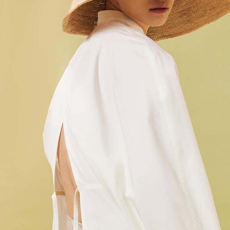 LESS 2024 Spring Casual Drawstring Stand-Collar Shirt