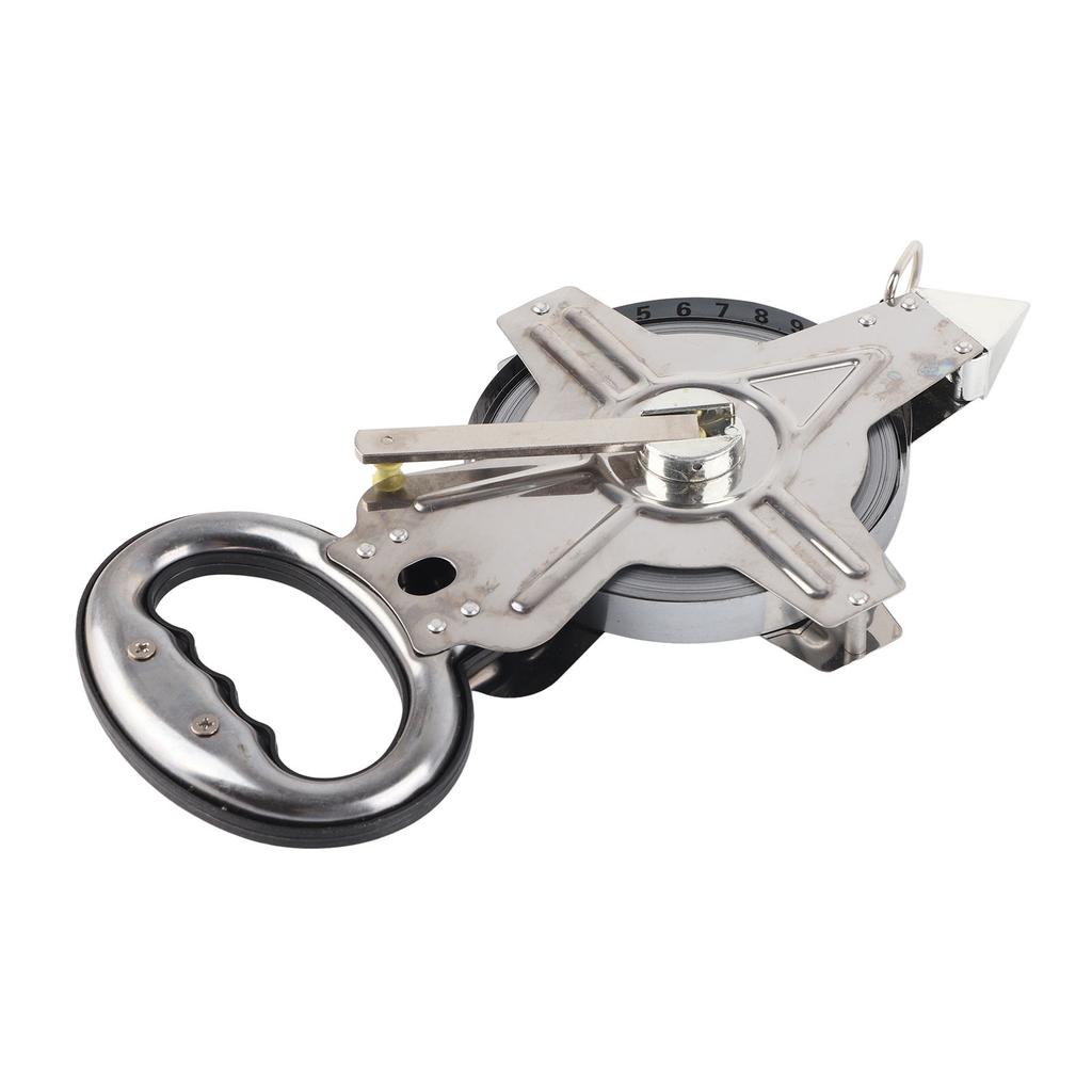 Stahlbandmaß 50m 164ft Ergonomischer Griff Tragbares Edelstahl-Maßband für Baustelle