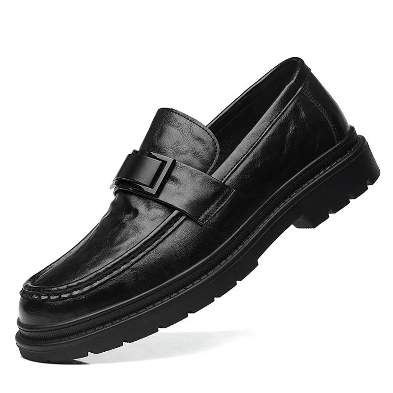 Fashion Luxury Mens Loafers Fashion Platform Outdoor Work Dress Shoes Italian Designer Slip On Casual Shoes Driving Boat Shoe Mocassins