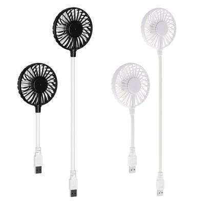 Mini Tragbarer USB-Ventilator Schreibtischventilator Biegsames Kabel Bürstenloser Motor Taschenventilator für Aufzug, Warteschlange, Pendeln Mehrzweck
