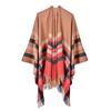 Women S Plaid Tassel Scarf Warm Dual Use Shawl European Fashion