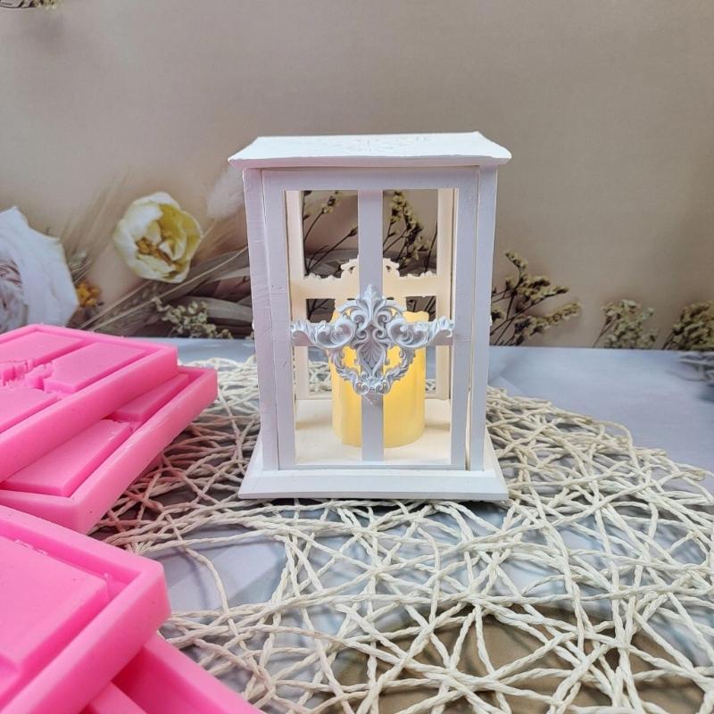 Pack of 6 Ornament Moulds House Shape Figurine Molds Craft Mould Silicone Craft Making Molds Gift for Hand-Making Lover