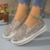 Women’s Plus-Size Platform Slip-On Loafers Casual Flat Shoes Spring Everyday Wear