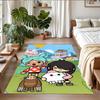 Anti‑Slip Crystal Velvet Floor Rug, Toca Boca World Design Carpet for Indoor Living Bedroom Home Decoration