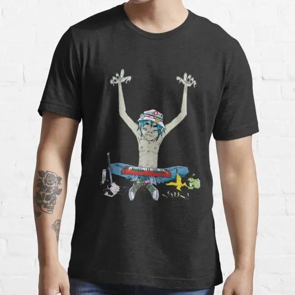Harajuku Anime Shirt Gorillaz Tee Adult Great Quality Tshirt Retro Manga Graphic Tshirts Men Clothing Oversized T Shirt Mens Tee