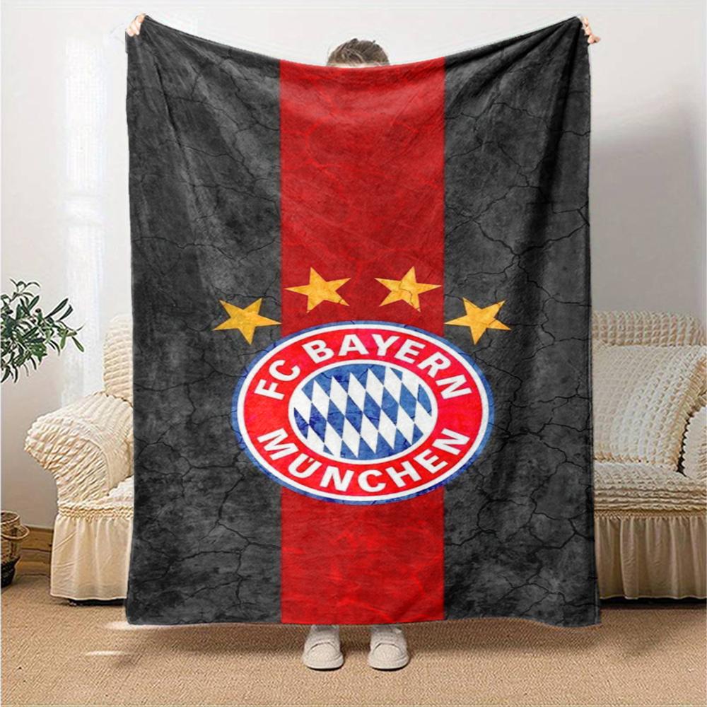 Bayern Munich Theme Printed Blanket - Perfect for Couch, Bed, Travel & Outdoor Use | Machine Washable, Cozy & Durable.