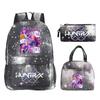 Animation Cartoon With Peripheral Printing Children'S Spine Backpack Set, Primary And Secondary School Student Leisure Schoolbag