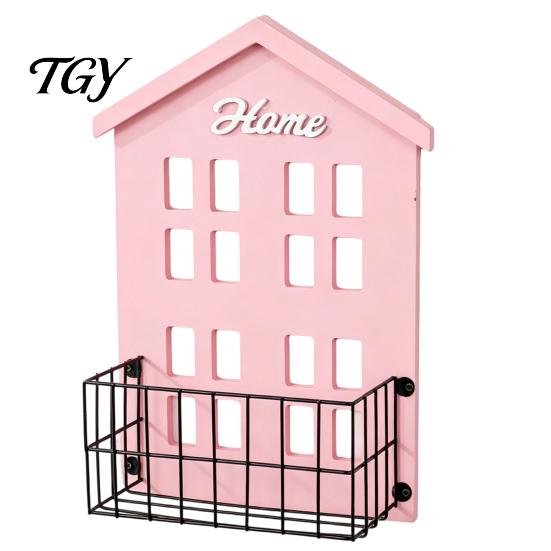 Charming Wall Shelves for Fairy Tale Style Wooden House Shape Shelf, Decorative Metal Storage Rack, Creative Sturdy And Wood Floating