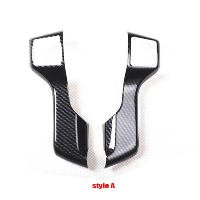 For Toyota Land Cruiser Prado 150 LC150 FJ150 2010-2017 ABS Carbonfiber Inner Steering Wheel Button Cover Trim Car Accessories