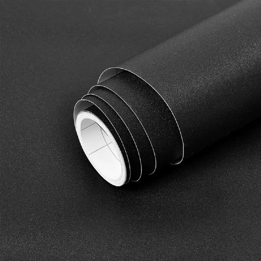 

Матовая черная самоклеящаяся бумага для обоев - Водонепроницаемая, съемная виниловая контактная бумага для легкого преображения вашей комнаты 40cm x 300cm