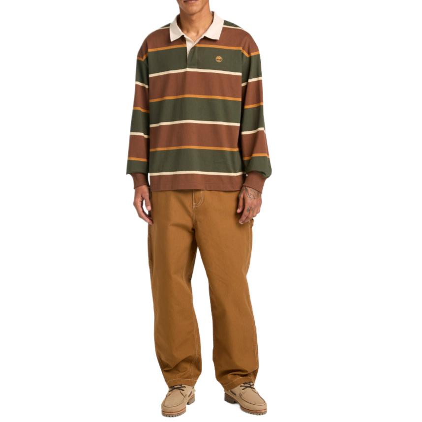 Timberland Rugbyová mikina s dlouhým rukávem Prodyšné polo tričko Unisex topy TB0A2Q4TAGQ1