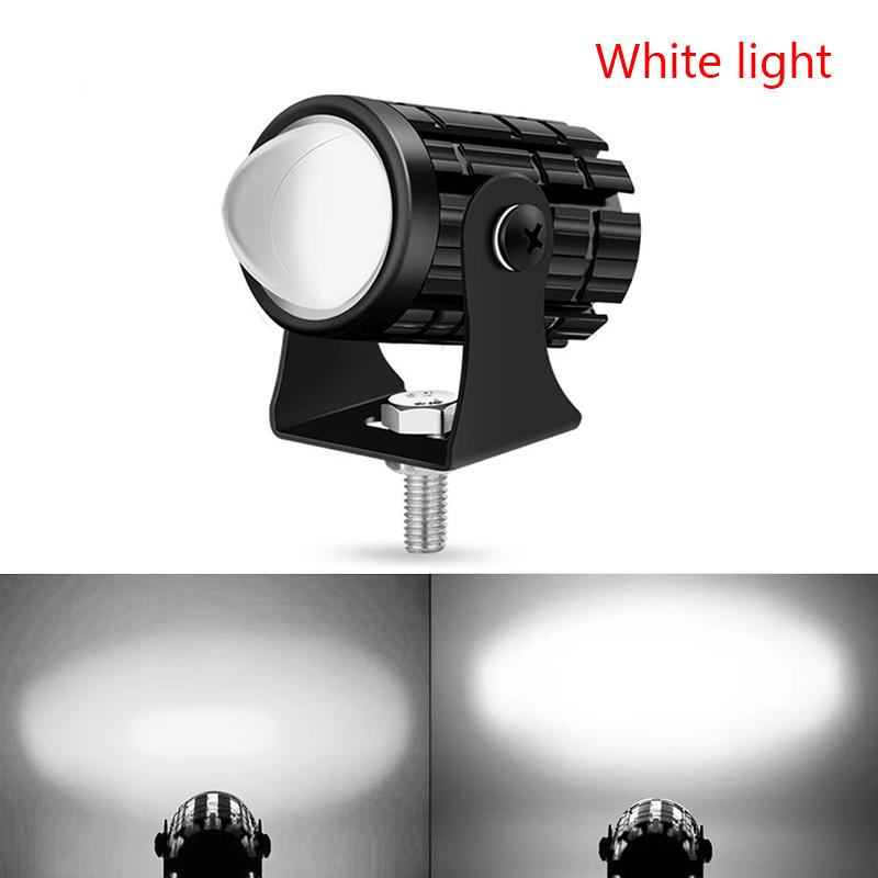 

Мини фара дальнего света светодиодная линза проектора фара мотоцикла квадроцикл скутер двухцветная светодиодная линза луч фар дальнего света вспомогательный свет 1PC