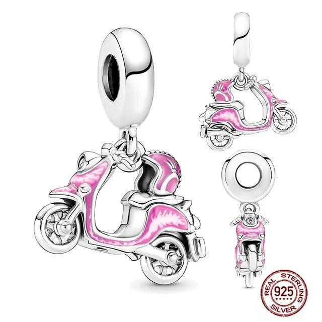 Charms FitFashion 925 Silver Original Bracelet Luminous Firefly Butterfly Turtle Feather Blue Eyes Beads DIY Daily Jewelry Gift