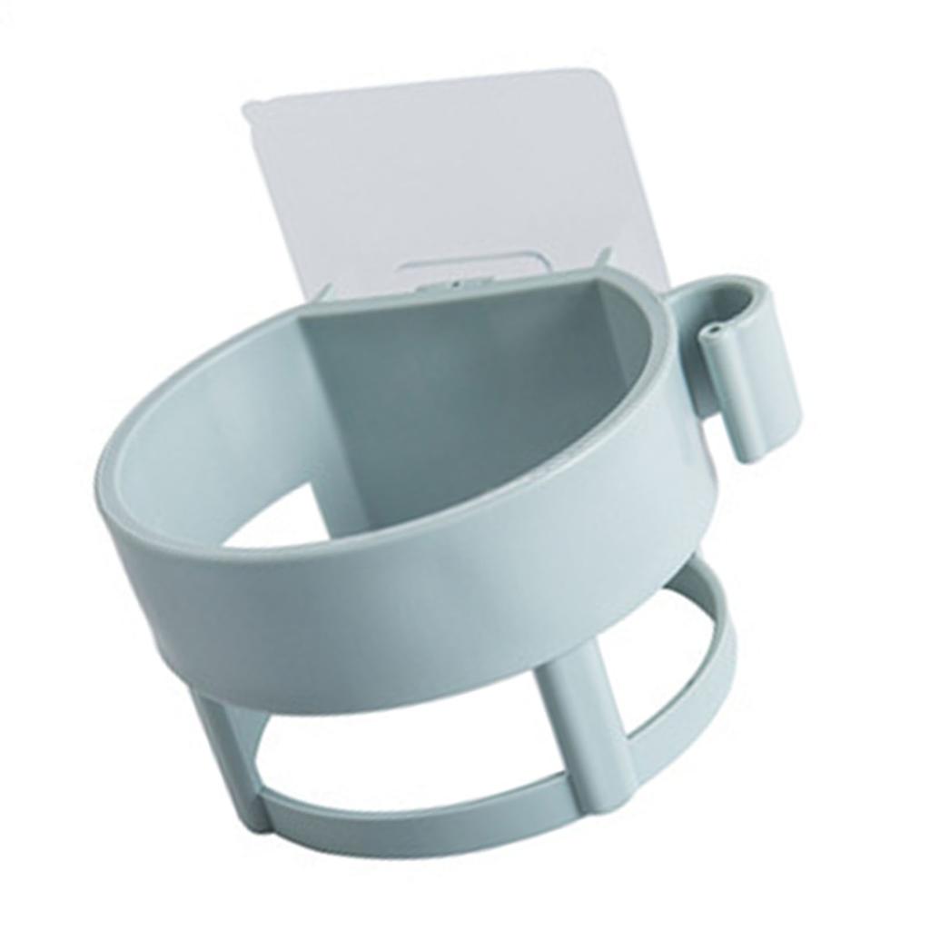 Hårfönshållare med ett hål, platsbesparande, självhäftande, väggmonterad, universell passform, hårfön