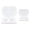 2pcs White Heart Silicone Mold Plastic DIY Craft Silicone Mould  Home Decoration Making