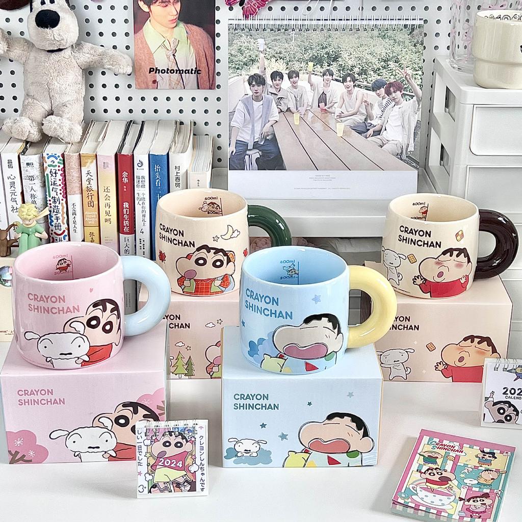 Ceramiczny kubek Crayon Xiaoxin dla chłopców i dziewczynek prezent urodzinowy kubek dla pary dziewczyna praktyczna pamiątka pudełko prezentowe