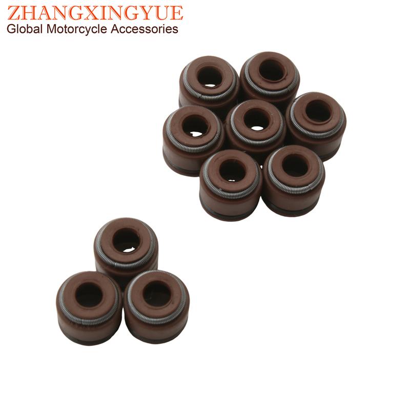 10pc Valve Oil Seal For Sym Euro MX DD 125 FNX125i Fiddle II III 4 50 125 200 GTS125 GTS250 GTS 300 12209-H6B-900