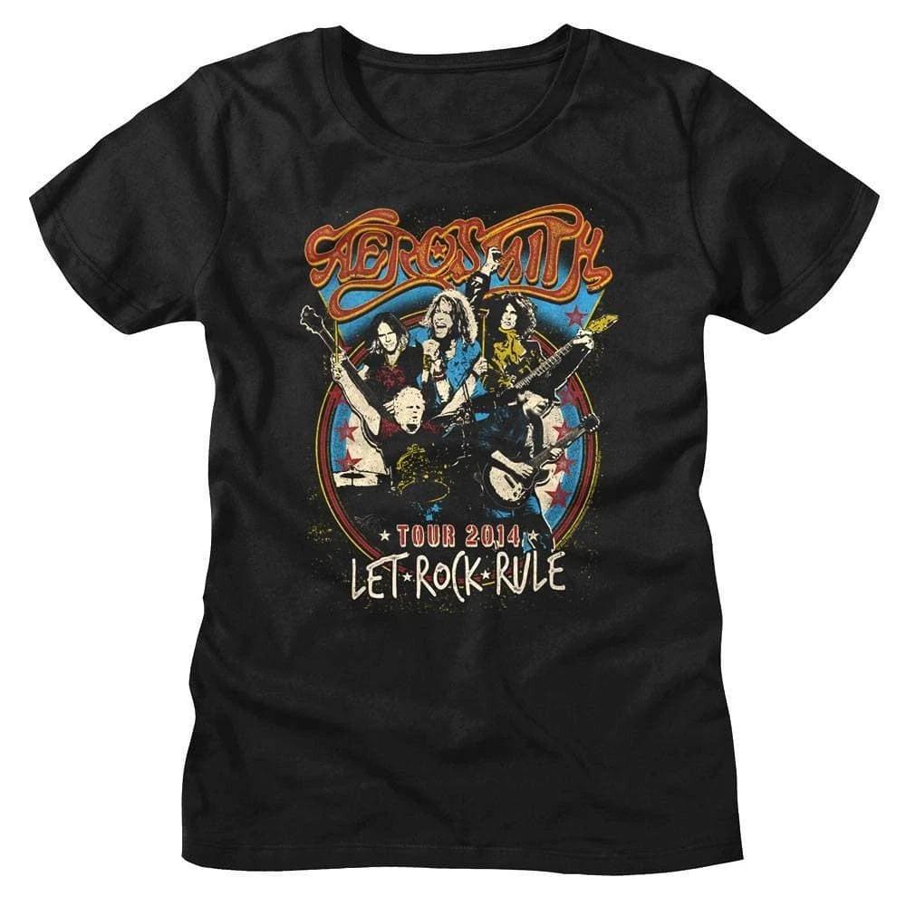 Aerosmith Let Rock Rule Tour 2014 Women s T Shirt XL