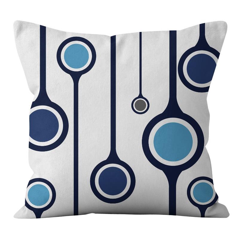 Personalized Fashionable Geometric Abstract Short Plush Pillowcase Home Cushion Cushion Cover