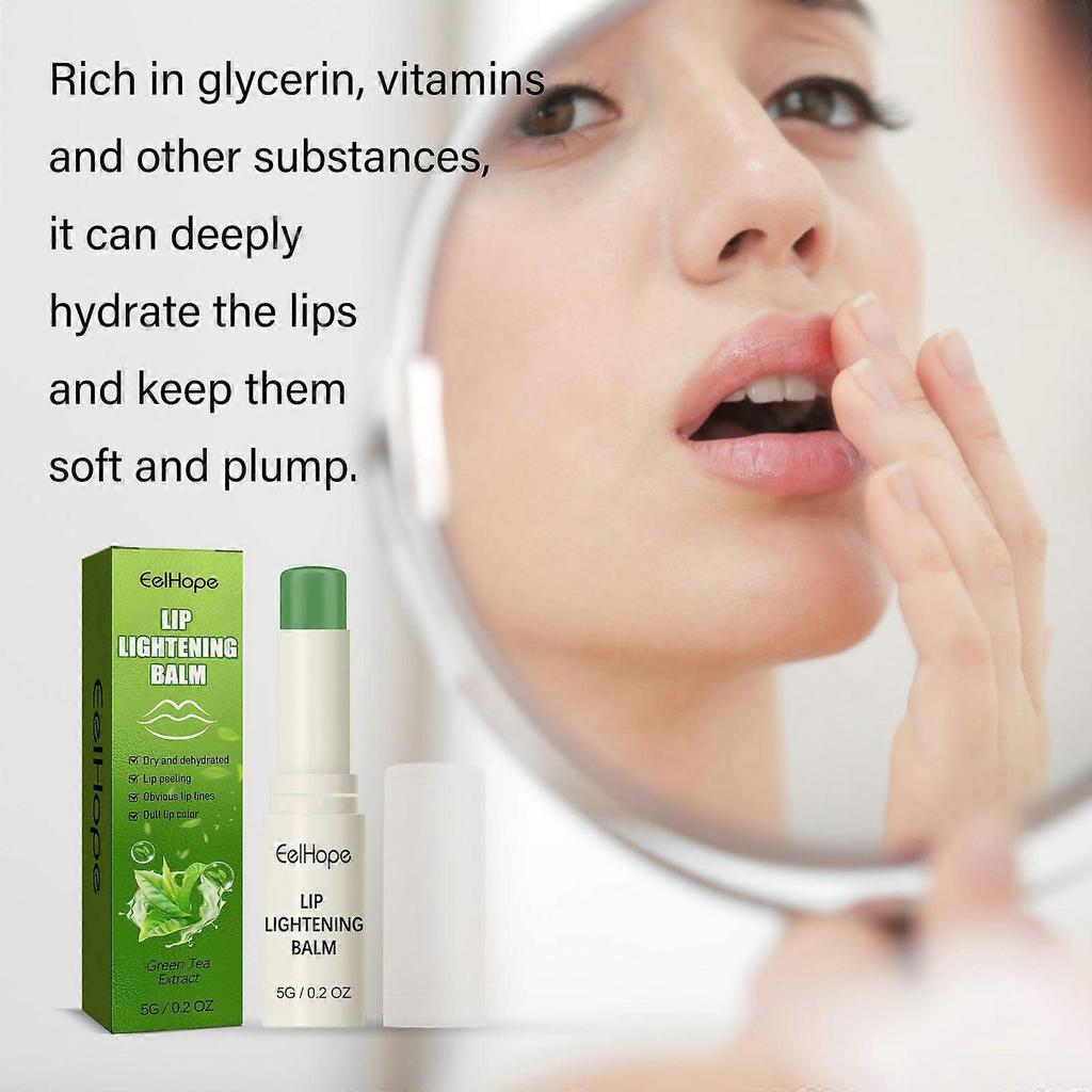 Bálsamo Labial Hidratante de Té Verde Eelhope - Nutritivo, Hidratante, Elimina la Piel Muerta, Previene los Labios Agrietados y las Líneas Finas
