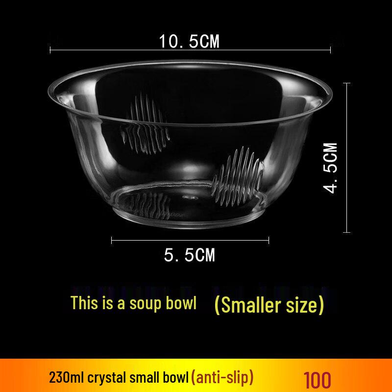 Disposable Transparent Hard Plastic Bowl