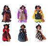 Halloween Witch Doll Decoration Spooky Witch Statue with Broomstick for Home Living Room Fireplace Mantel End Table Desktop Decor