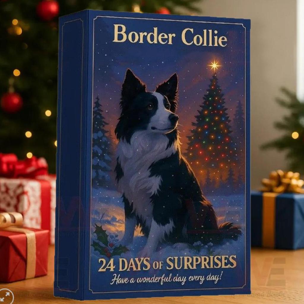 Christmas Calendar 2025 2D Acrylic Advent Dog Figurines 24-Day Animal Calendar Christmas Decorations for Kids Adults Home Decor