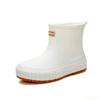 Women's new rain Shoes Fashion anti slip rubber shoes Lightweight waterproof rain boots Solid color ladies work Boots Zapatos