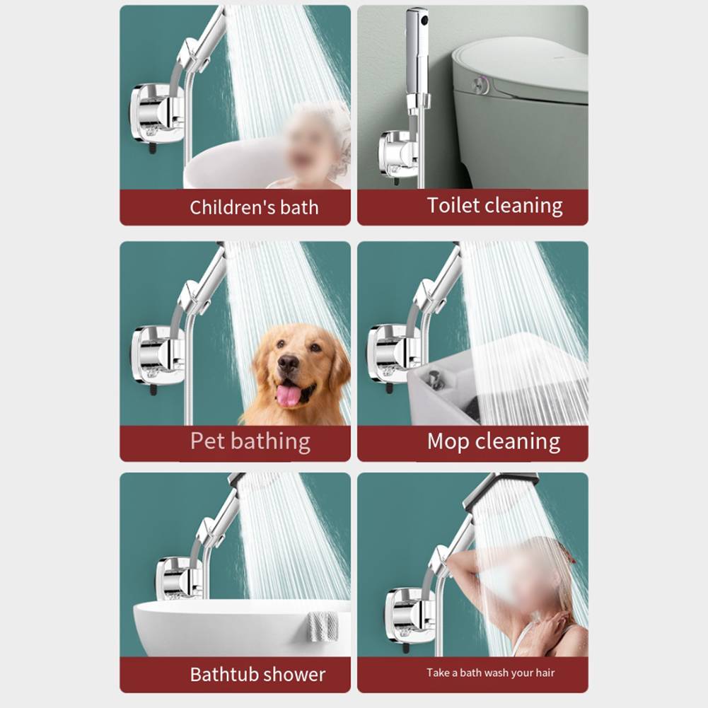 Non-Punching Shower Stand Suction Cup Shower Holder