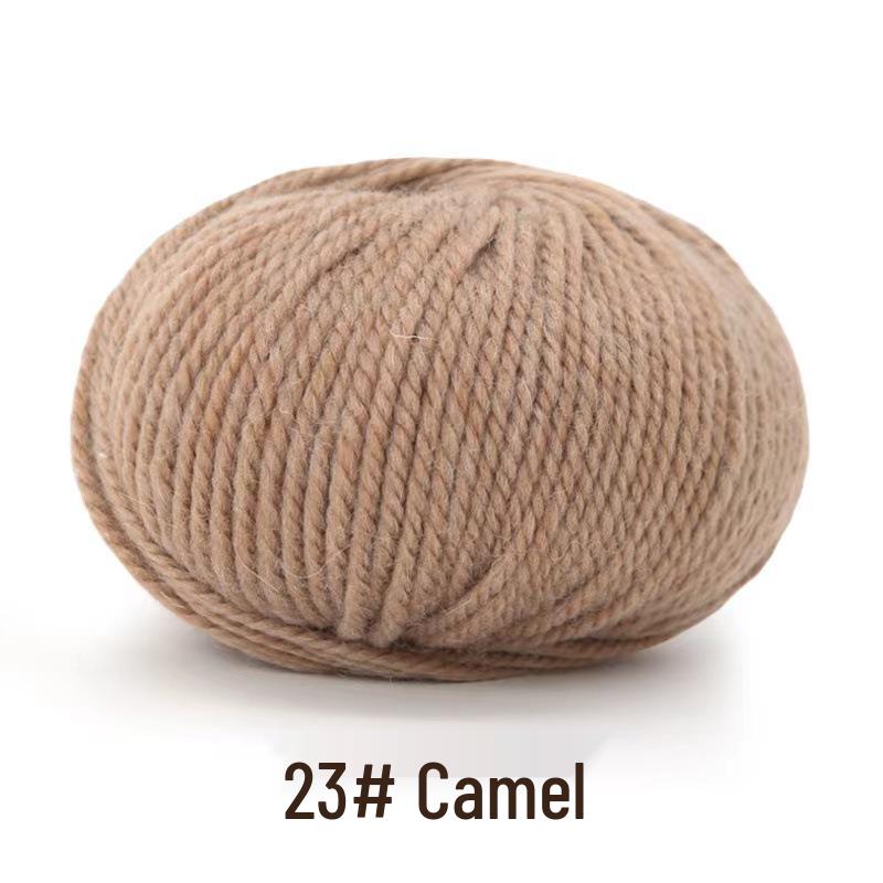 Yak Down 3-Strand Wool Yarn for Hand-Knitted Medium-Thick Sweaters, Cardigans, Scarves, and Hats