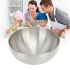 Salad Bowl Stainless Steel Mixing Bowls Double Walled Insulation Dustproof Round Bowl for Home Restaurant Camping