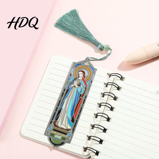 Decorative Page Marker Stained Glass Art Metal Bookmark Book with Classical Style