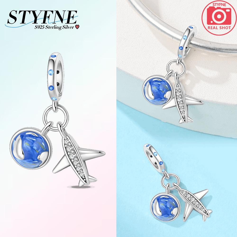Charm Bead Components Plata Originales Earth Ship Airplane Bead Components Designed For Charm Bead Components Copper Metal Bracelet High Quality Fine
